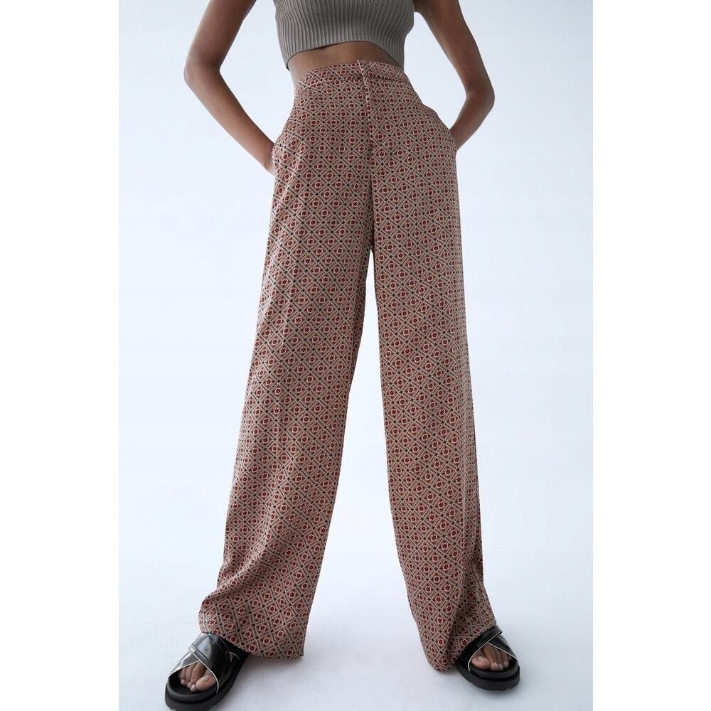 Zara Silk Flower Pants